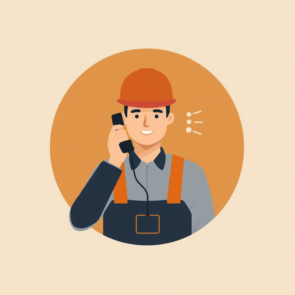 Flat vector illustration, copper-orange and charcoal-navy on a warm off-white background,