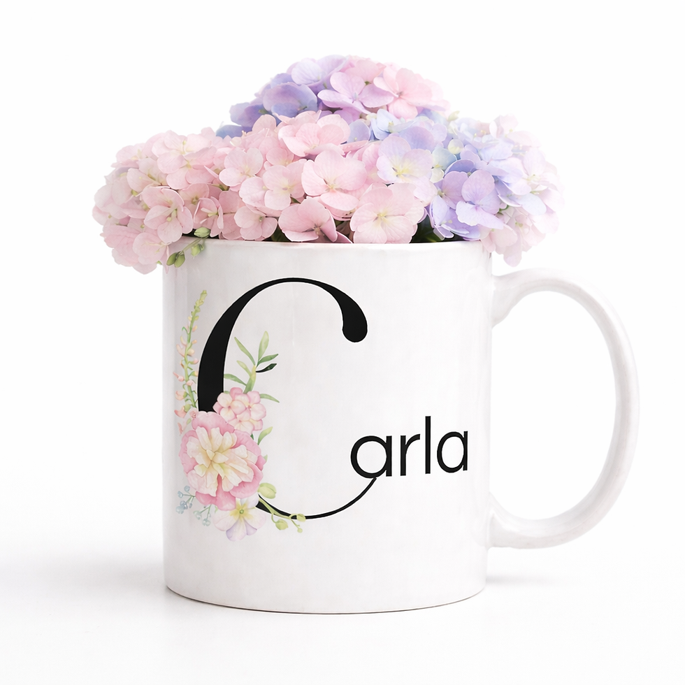 Miniatura: Buquê na caneca com flores naturais