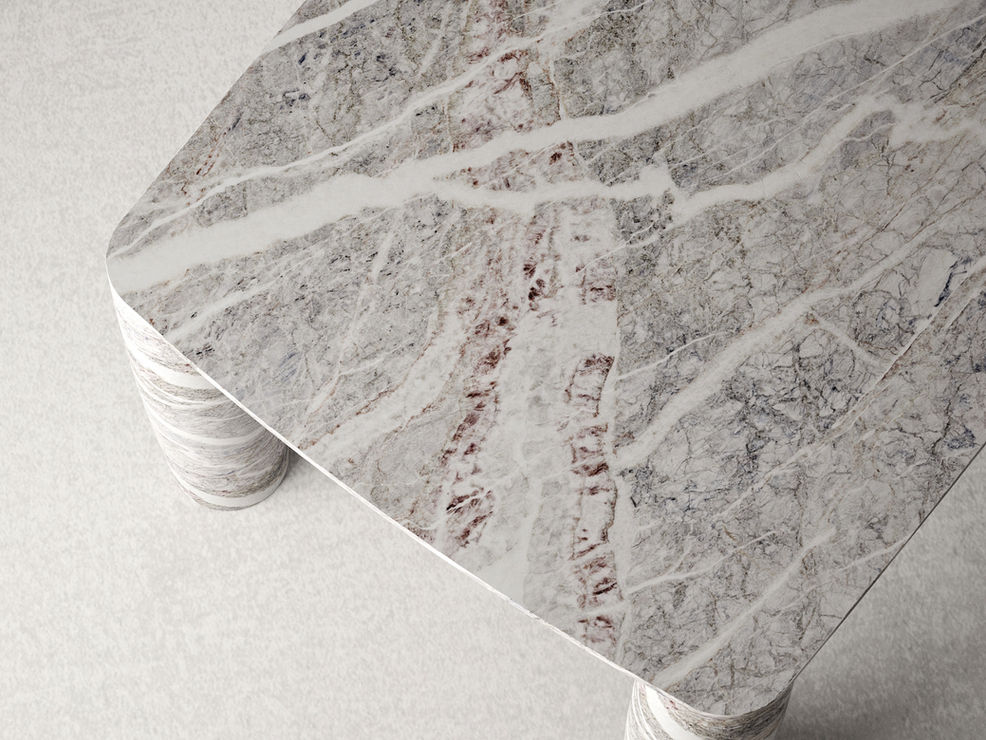 Levante marble dining table made by Fior di bosco marble