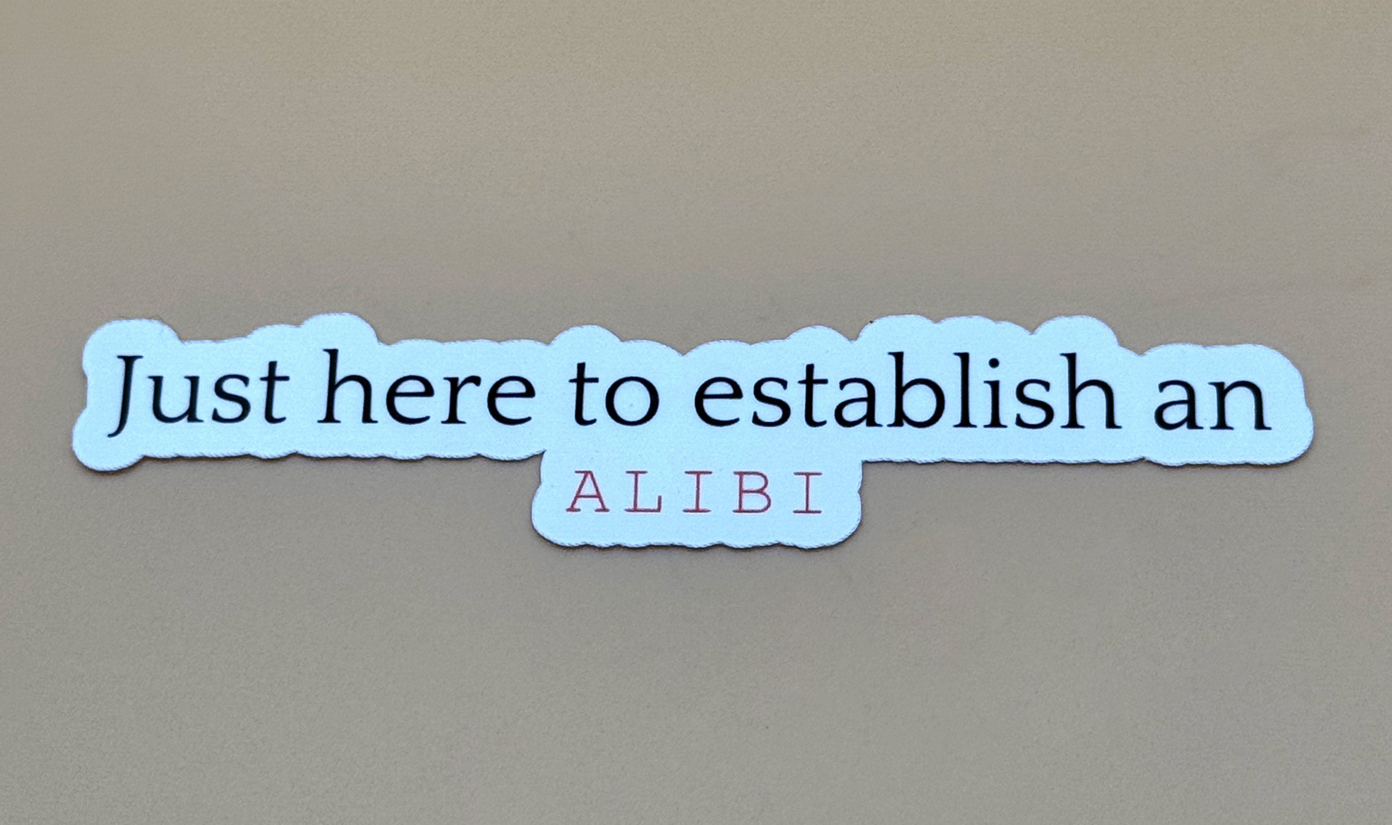 Alibi Sticker