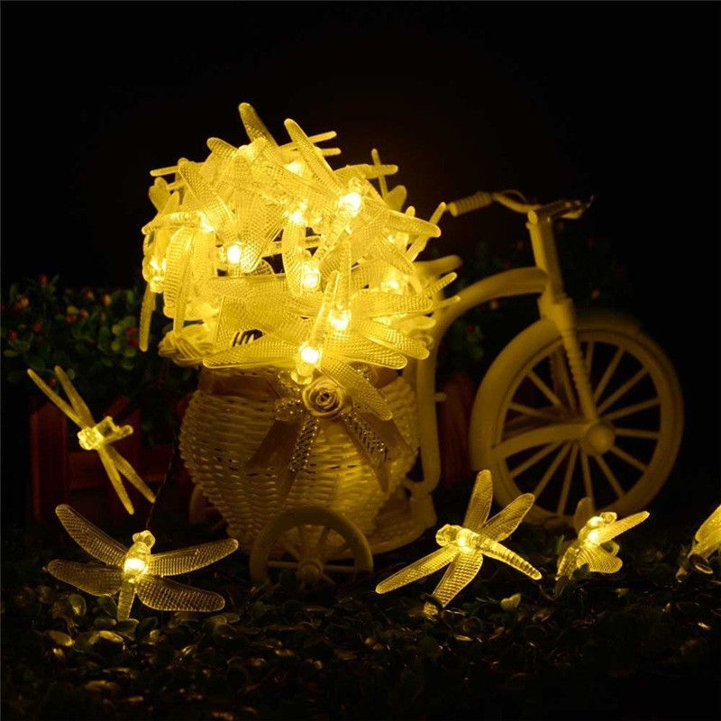 Thumbnail: 30 LED Solar Dragonfly String Lights – Outdoor Garden Decor