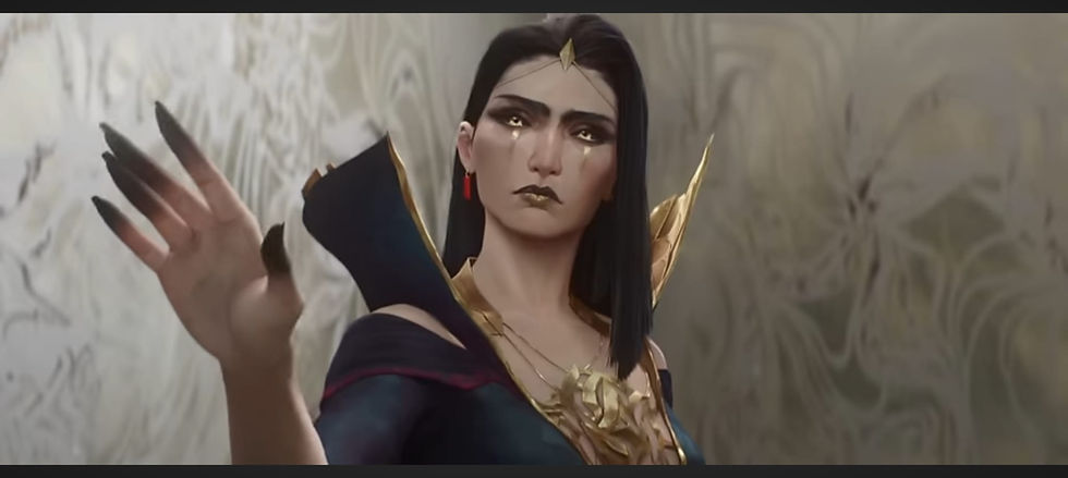©RiotGames ©LeagueofLegends ©ForticheProductions														Images du teaser de la prochaine cinématique de League of Legends : Bienvenue à Noxus. Le personnage de Leblanc est dévoilé