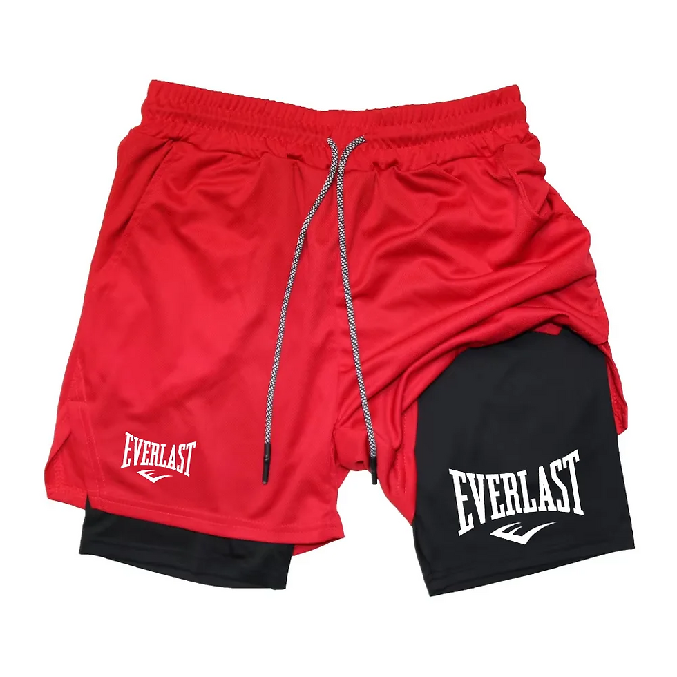 Thumbnail: Men Running Shorts 2 in 1 Double-deck Sport Shorts Sportswear Gym Fitness Short 