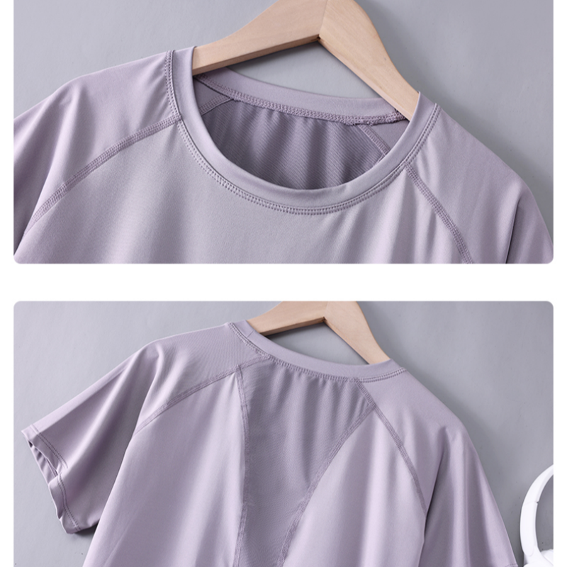 Thumbnail: DRUR 2pcs Yoga Set Women Summer Sports Suit 2 Piece Sportswear Outfits Female Sh