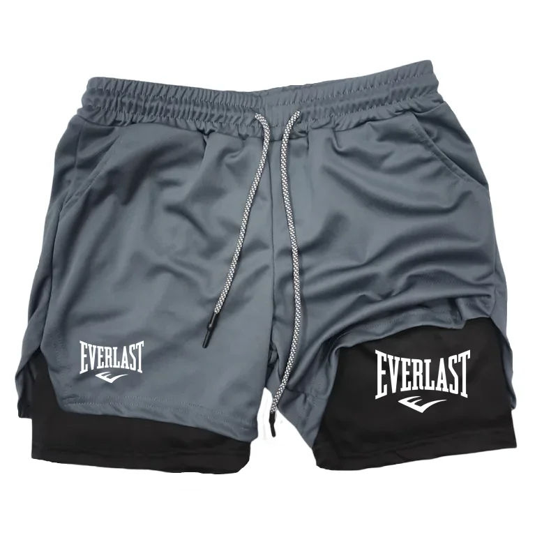 Thumbnail: Men Running Shorts 2 in 1 Double-deck Sport Shorts Sportswear Gym Fitness Short 