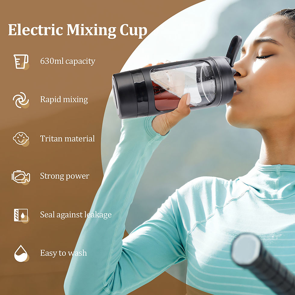 Thumbnail: 650ml Electric Shaker Bottle Portable Whey Protein Shaker Automatic Stirring Ble