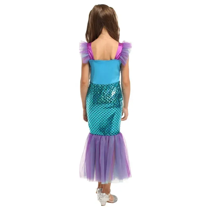 Thumbnail: Halloween Cosplay Costumes Girl Ariel Outfit Kid Mermaid Girl Costume