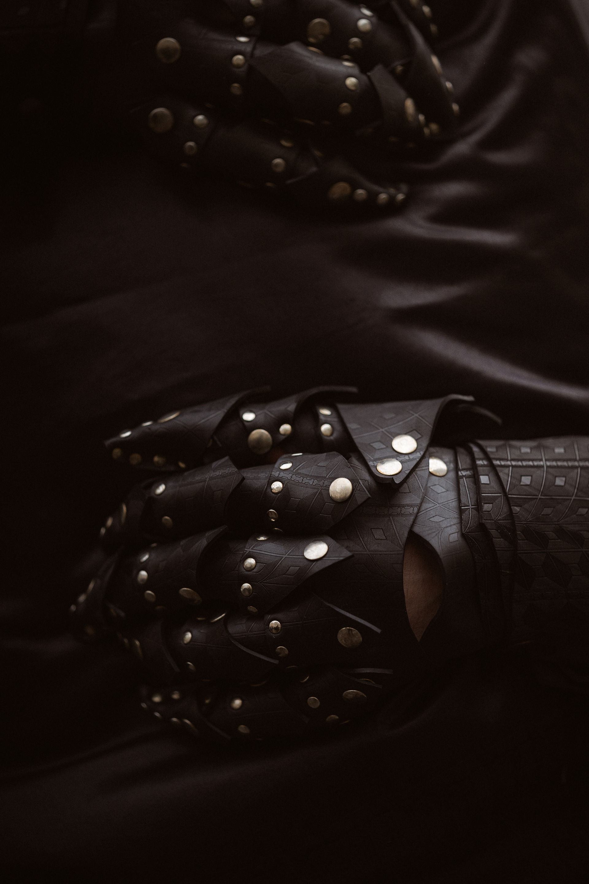 glove detail, photographed by Riccardo Perdisa outside Rick Owens during Paris Women's Fashion Week 2024