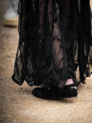 shoe detail, photographed by Riccardo Perdisa outside Dior show during Paris Fashion Week 2024