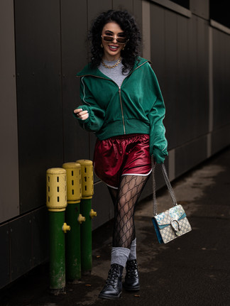 street style photography by Riccardo Perdisa outside Gucci show Milan Women's Fashion Week 2024