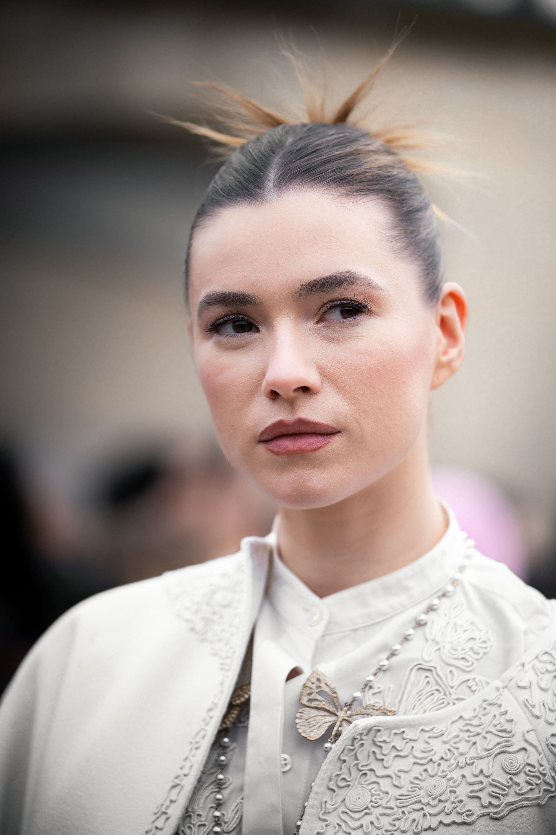 photographed by Riccardo Perdisa outside Dior show during Paris Fashion Week 2024