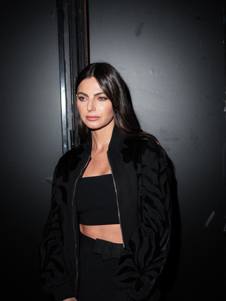 Kelly Pique, Guests photographed by Fabio Cannizzo at Elie Saab show Paris Women's Fashion Week FW24/25