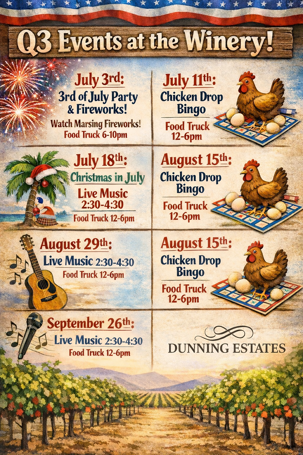 Q3 experiences at the winery you DONT wanna miss!
