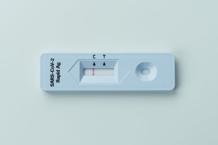COVID-19 Antigen Test device showing result of the test