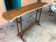 Juniper Bar Table w VA Beam Foot Rest an