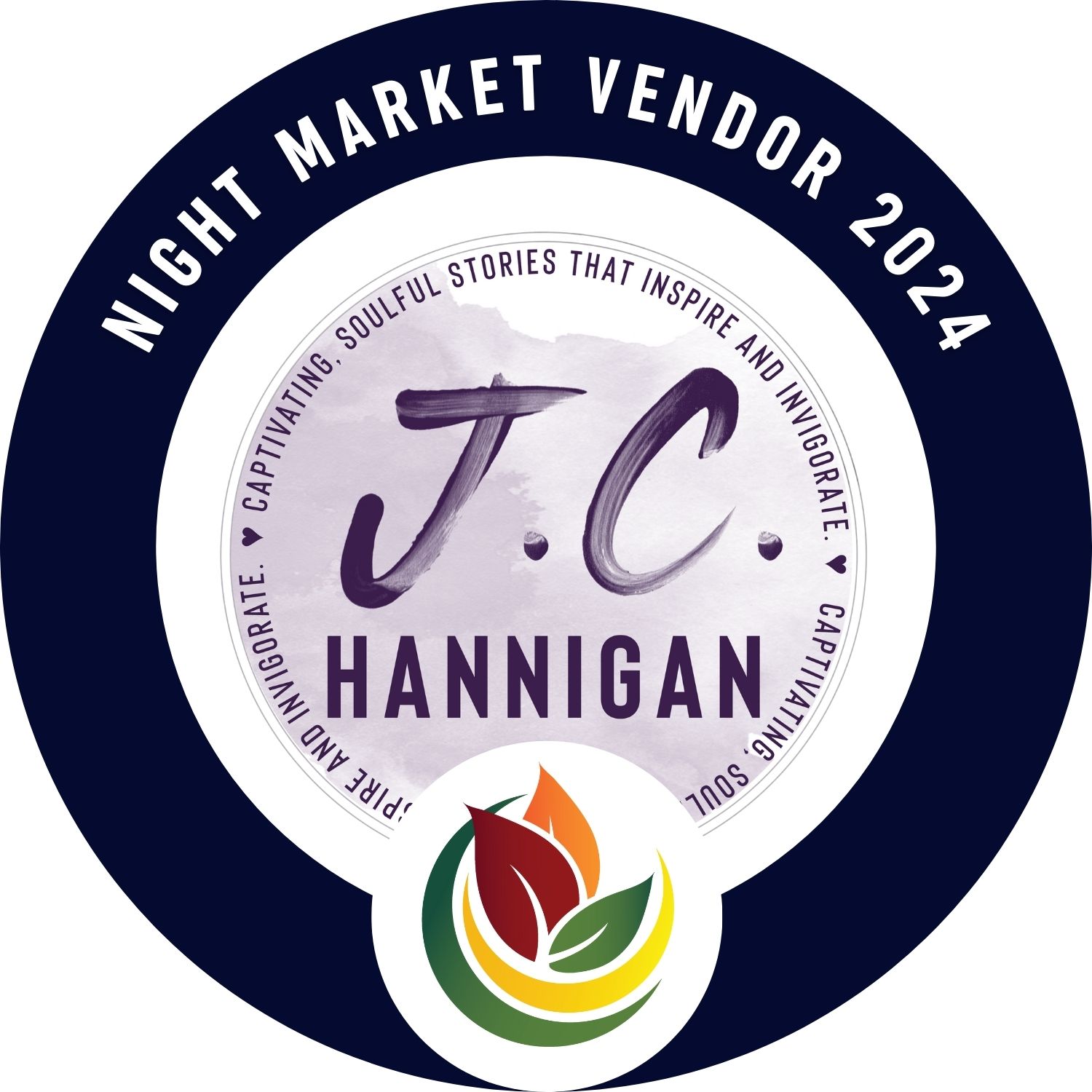 Romance Author J.C. Hannigan is a vendor at the 2024 Asphodel-Norwood Night Market!