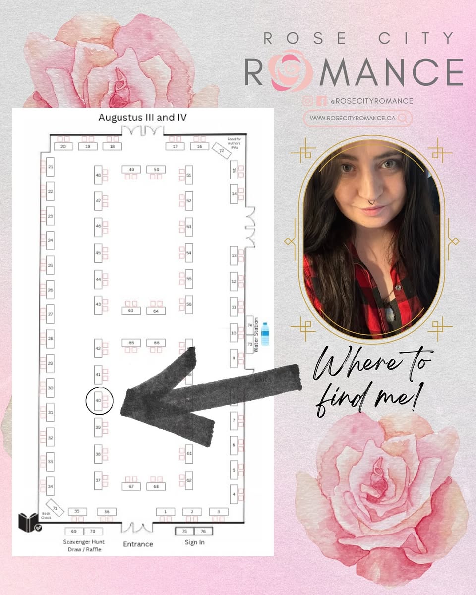 Map of the Rose City Romance Conference signing!