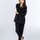 Thumbnail: Belted Capri Trousers and Casual Double Breasted Jacket Women's Top and Bottom Set