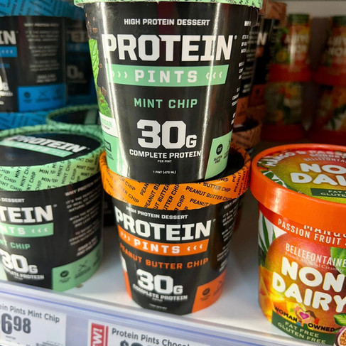 Protein Pints Mint Chip and Peanut Butter Chip