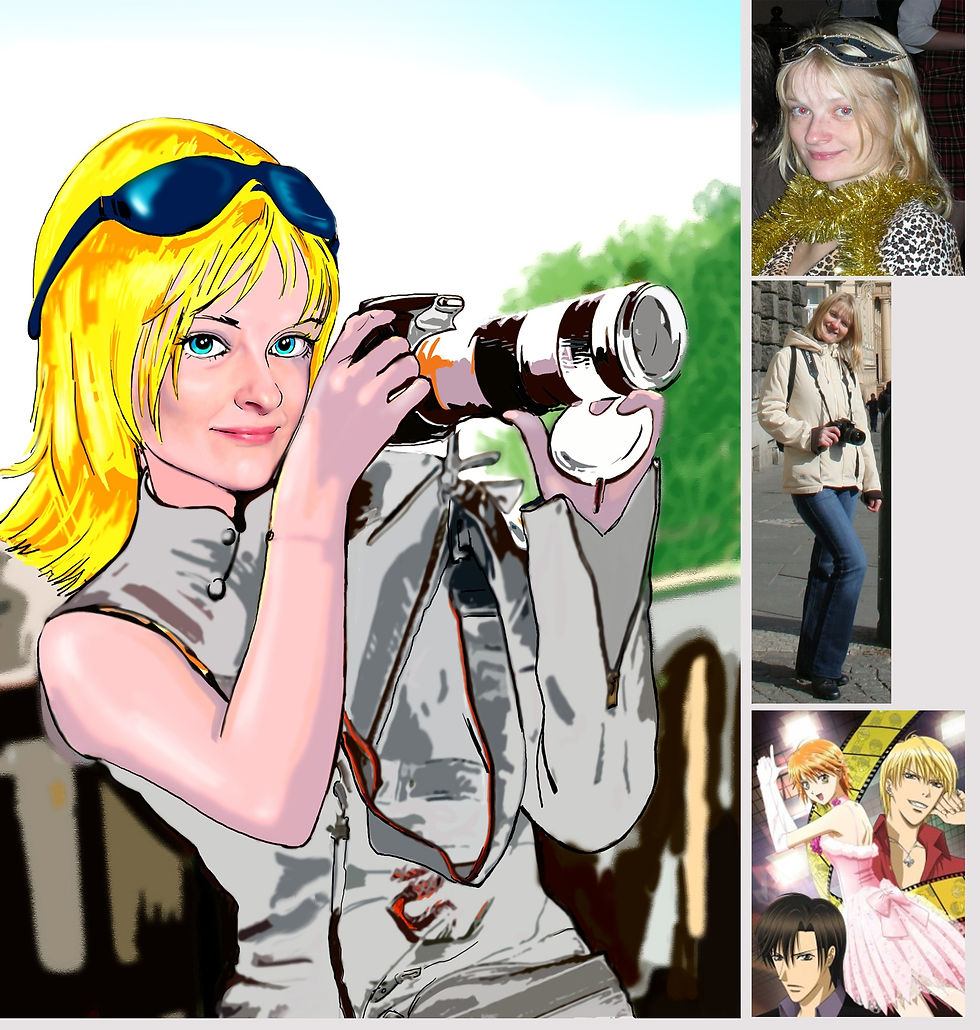 портрет стилизованный под комикс