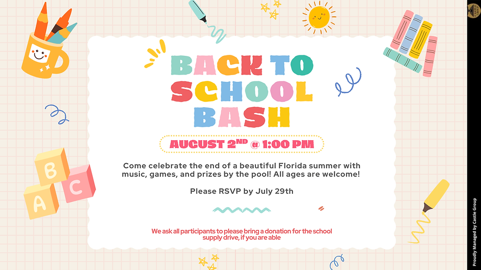 Back to School Bash