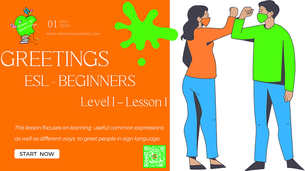 Level I Lesson 1 - Greetings