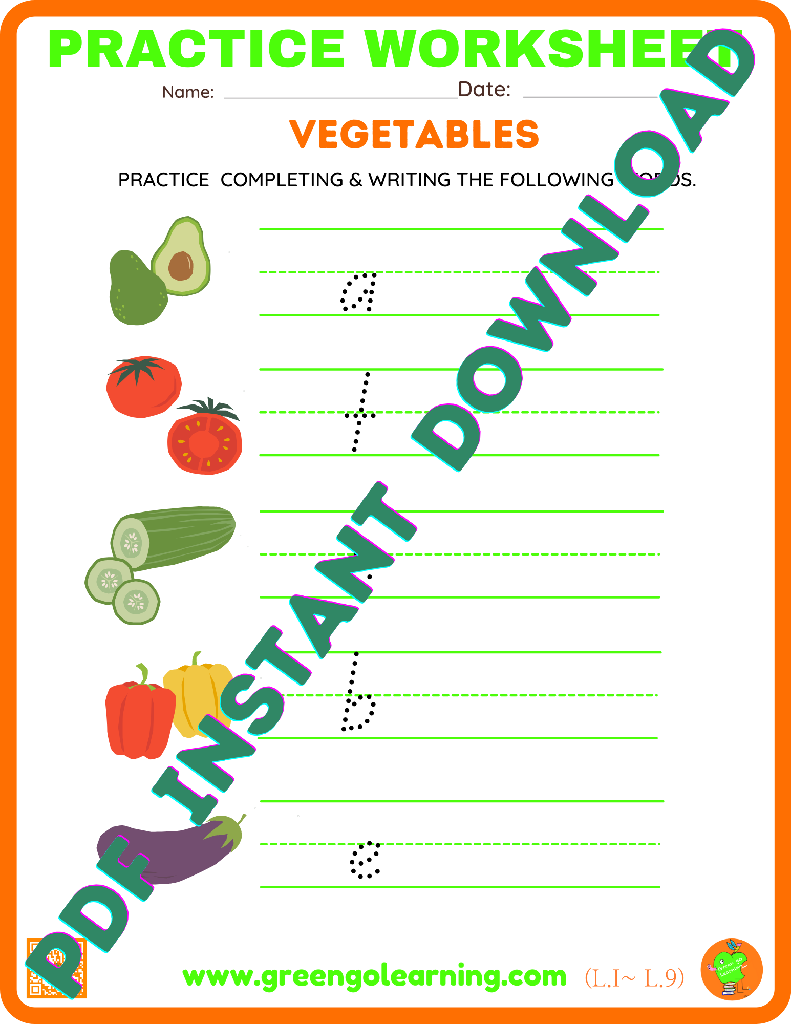 Level I / Lesson 9 - Vegetables