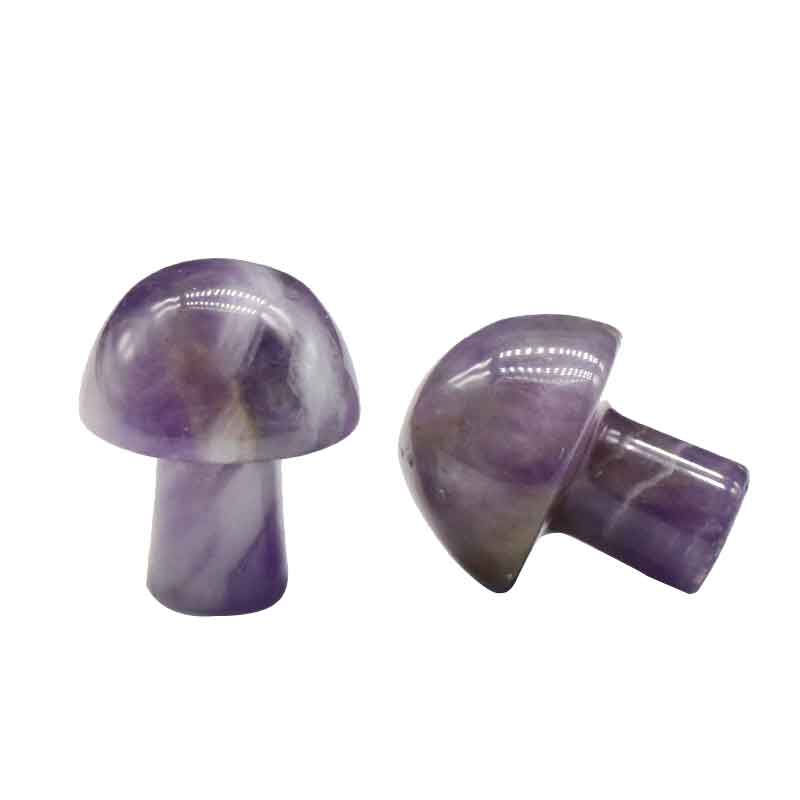 Thumbnail: igh Quality Natural 2cm Mini Crystal Carving Mushroom
