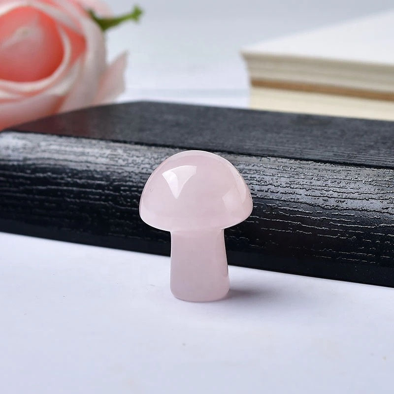 Thumbnail: igh Quality Natural 2cm Mini Crystal Carving Mushroom
