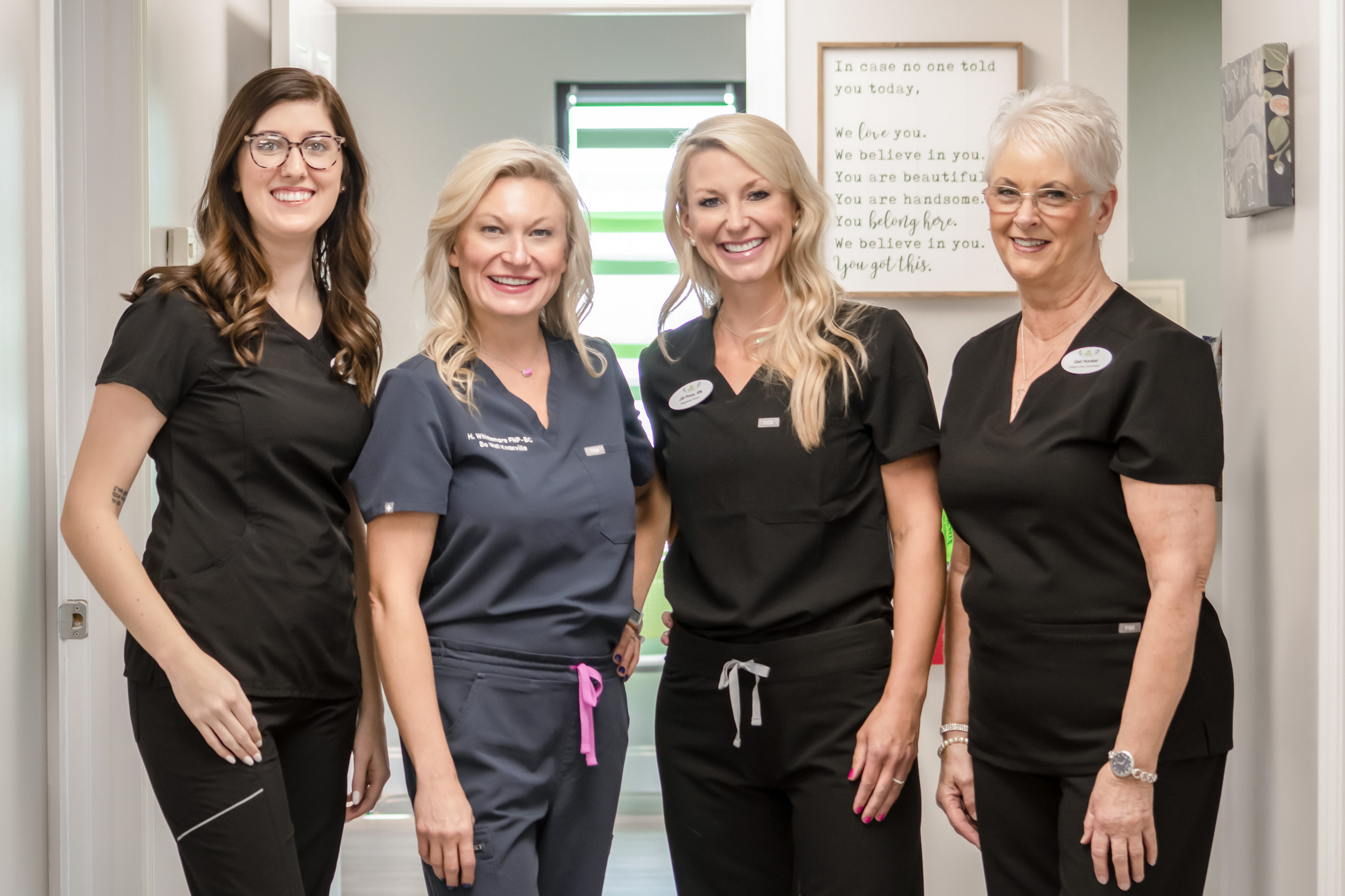 Clean, professional medical spa treatment room with neutral tones at Be Well of Knoxville Weight Loss & Anti-Aging in Knoxville