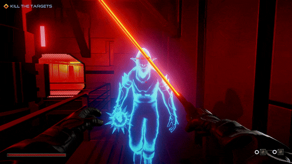 Player is attacking a melee enemy