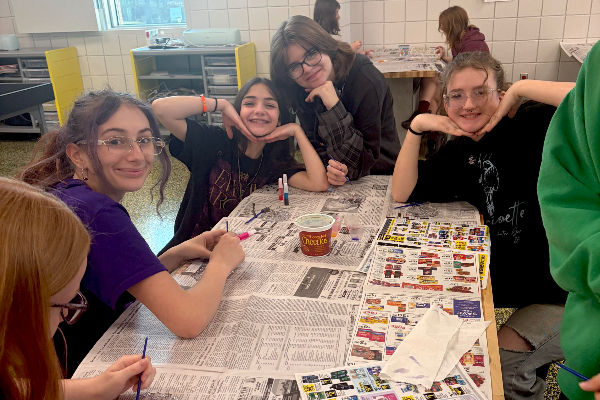 Salem Middle School students create art using math