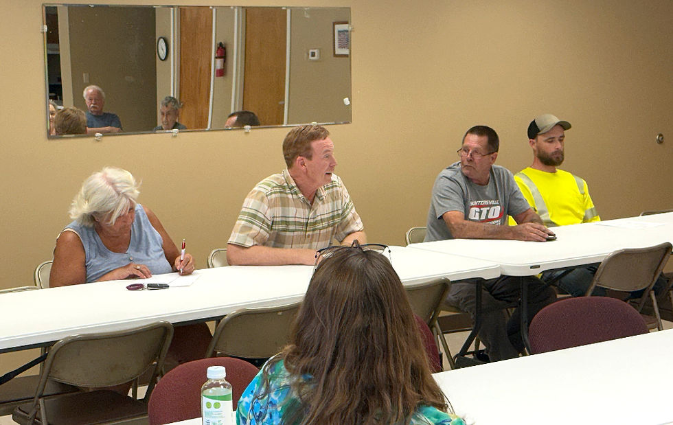 Kathy Jackey, David Davis Jr., Rick Millholland, and Wayne Johnson at a previous Board meeting.