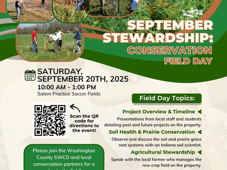 Washington County SWCD to Host "September Stewardship" Conservation Field Day Event