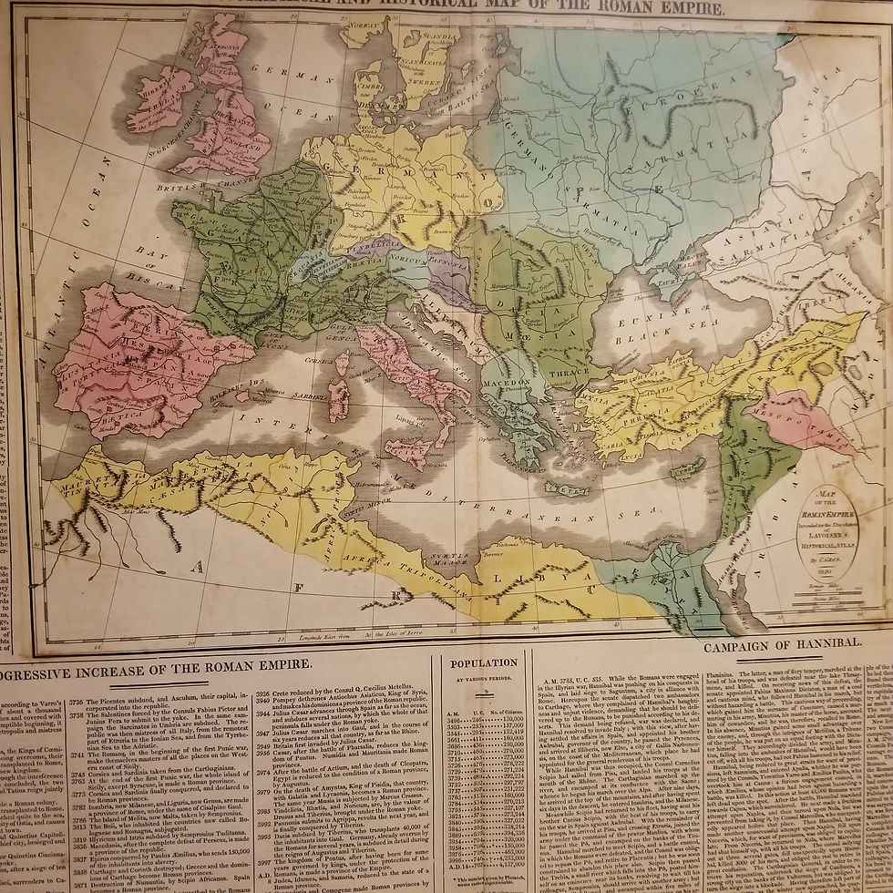 Thumbnail: No. 18. Geographical and Historical Map of the Roman Empire, 1820