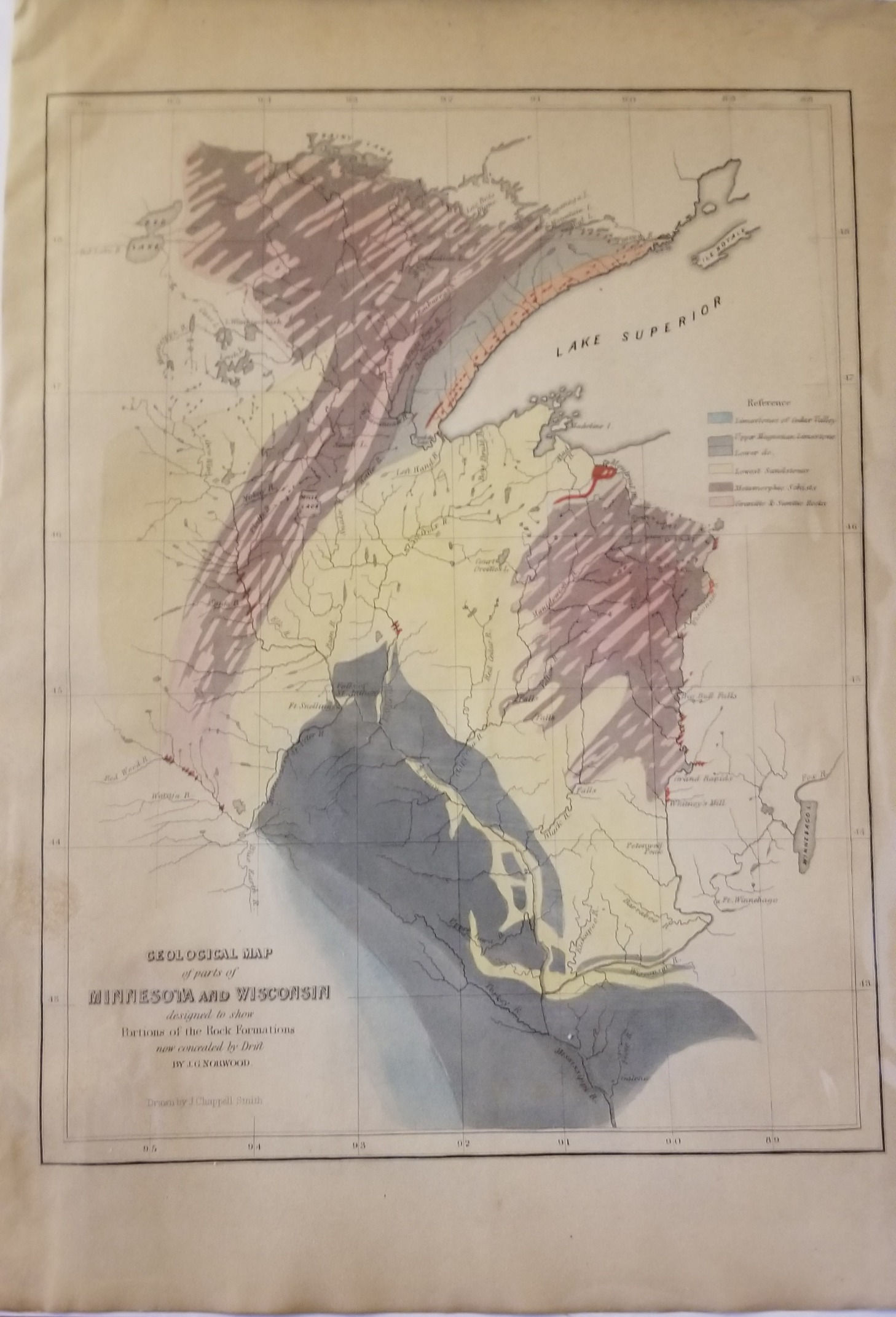 Geological Map of parts of Minnesota and Wisconsin