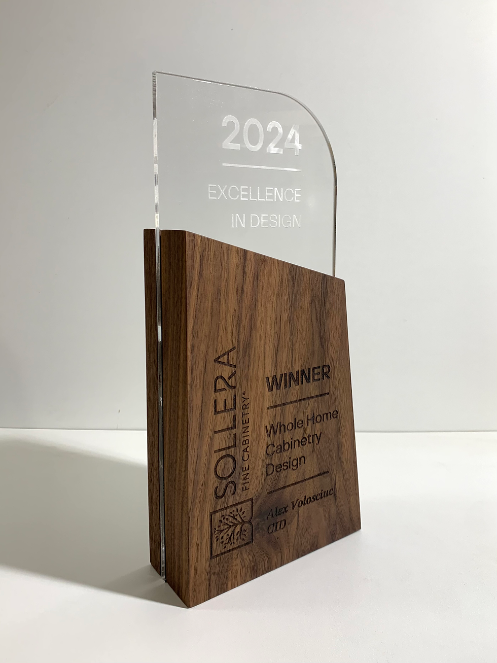 Walnut & Plexiglas . Columbia Cabinets