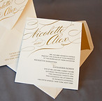 Nicolette & Alex - Weddings Series 2 Album - Wedding Invitation - Gold and Black