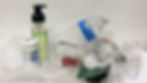 A collection of plastic items including bags, bottles and food containers