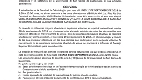 Elecciones de Vocales ante Junta Directiva