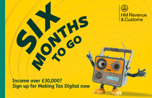 Six months to go Making Tax Digital image from HMRC