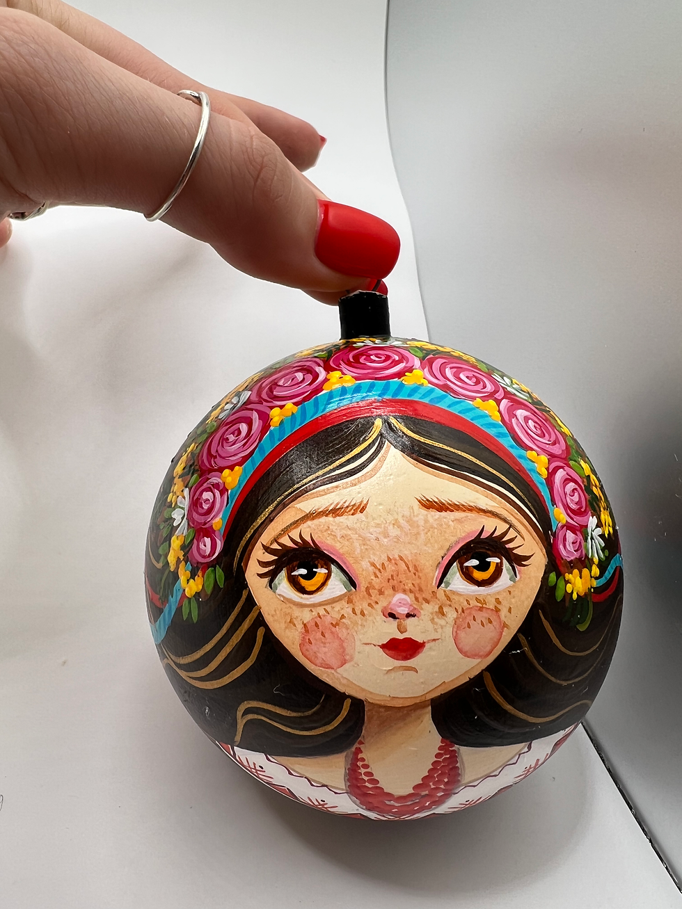 Thumbnail: Christmas ornament Ukrainian girl 3.2” 8cm