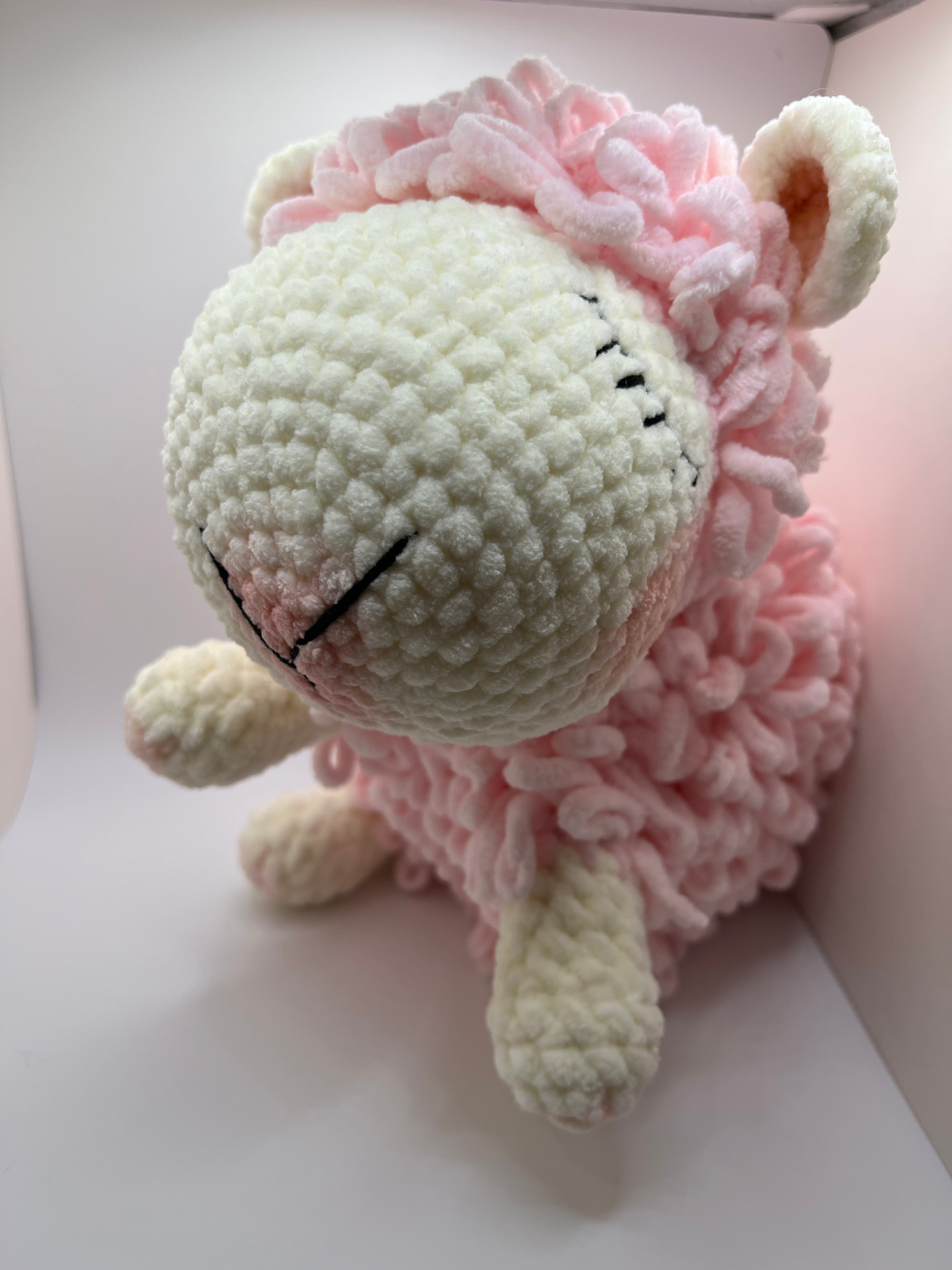 Pink Sheep Crochet Toy (Large)