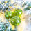 Thumbnail: Lime Green & Gold Hand Painted Glass Tree Baubles in shades of green with gold accents