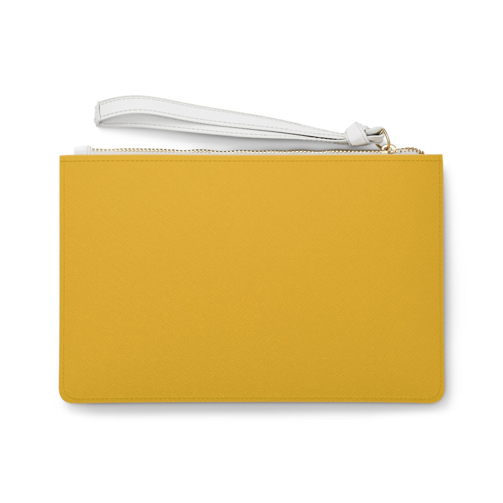 Thumbnail: Vantt Yellow Leather Clutch Bag – Signature