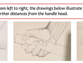 illustrations showing jump rope grip positions at varying distances from the handle head