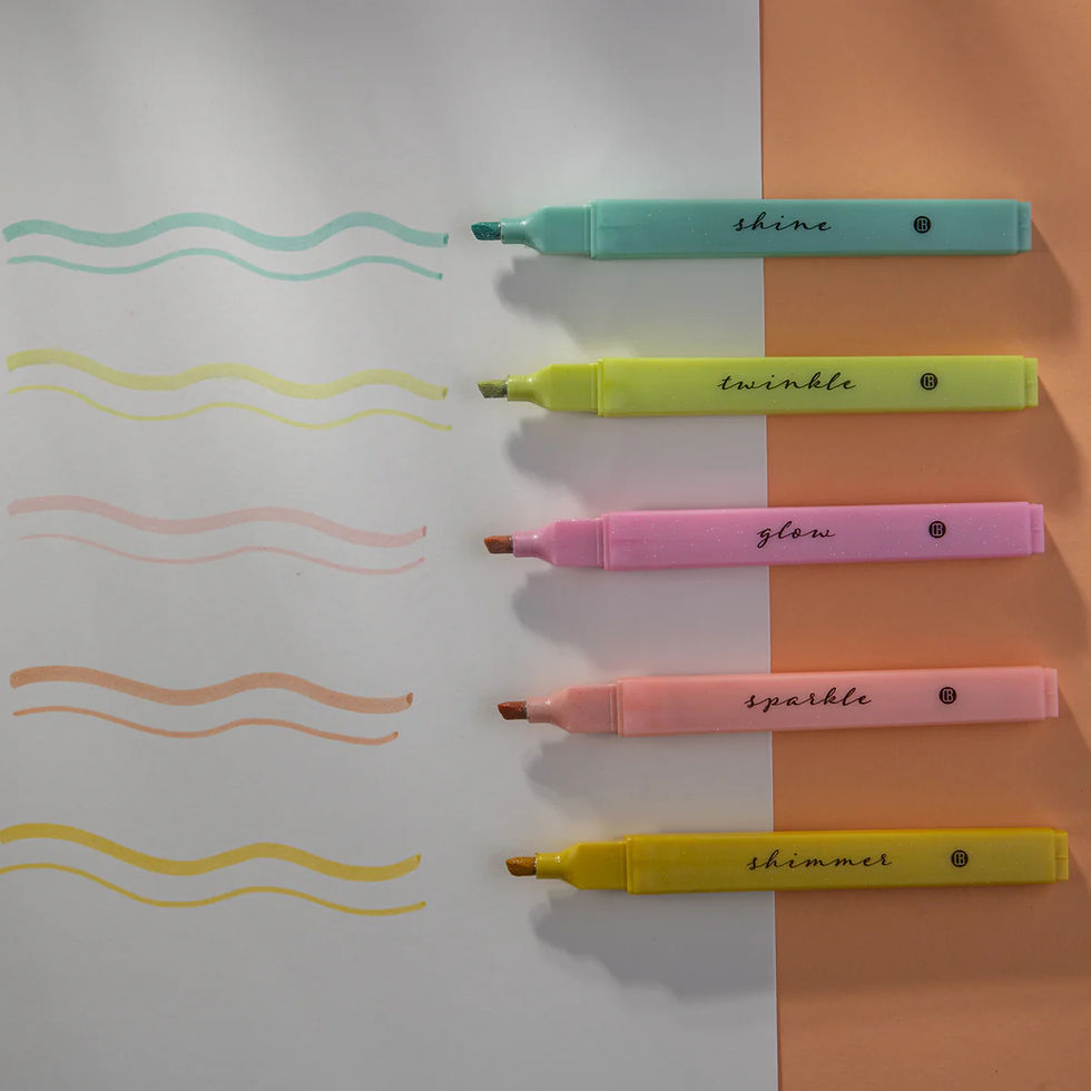 Thumbnail: Glitter   Bible   Highlighters   with   Soft   Chisel Tip   -   Sunshine