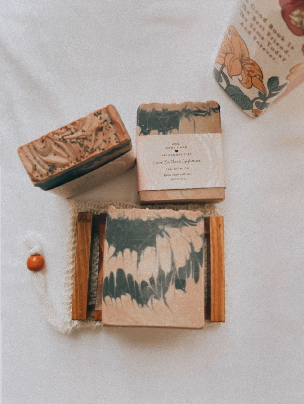 Cocoa Butter & Casmere Bar Soap - One Bar approx 4.5 oz