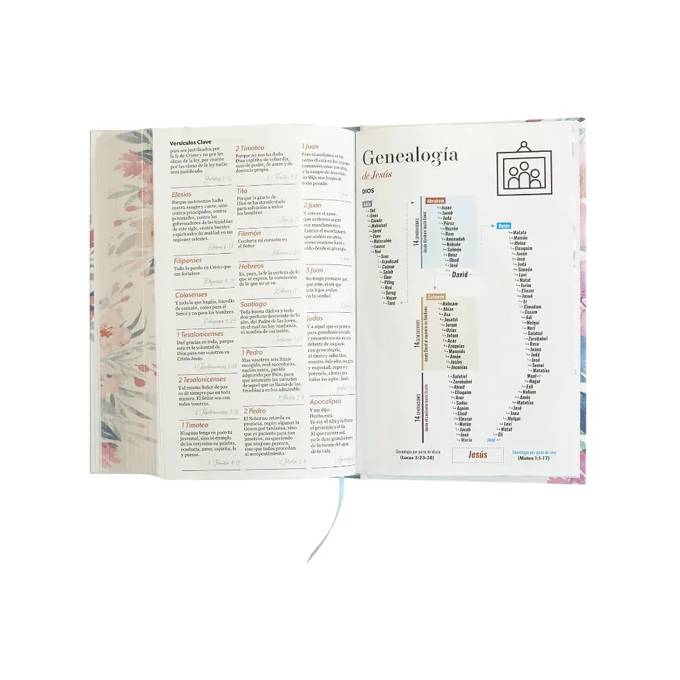 Thumbnail: Biblia RV60 letra grande-tapa dura azul floreado BY ABBA PUBLISHER