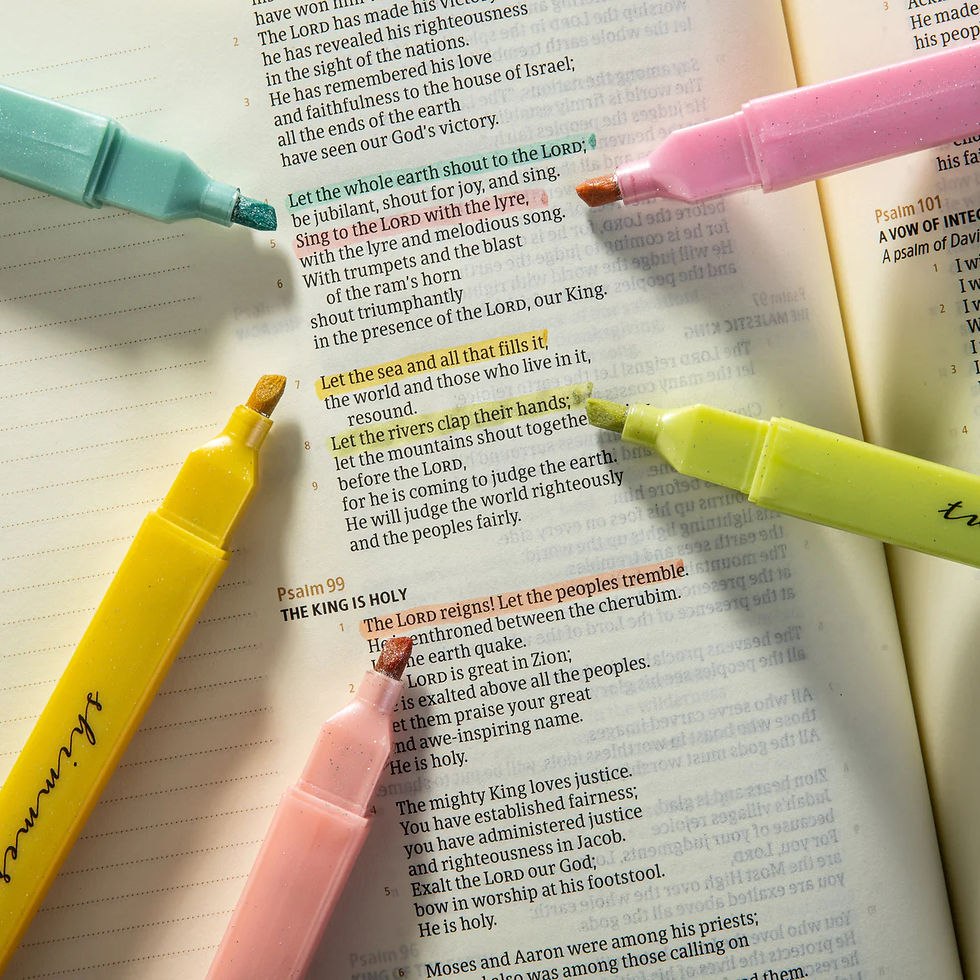 Thumbnail: Glitter   Bible   Highlighters   with   Soft   Chisel Tip   -   Sunshine